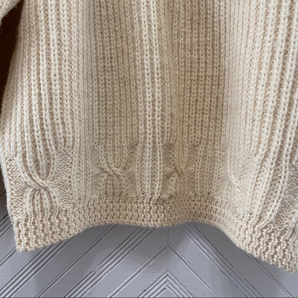 Vintage Ireland Made Chunky Knit Wool Sweater - Picture 9 of 13